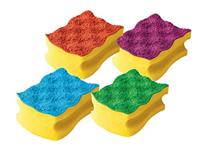 Vileda Pur Active Colors Schuursponsen 4 Stuks Blauw/Oranje/Groen/Roze - thumbnail