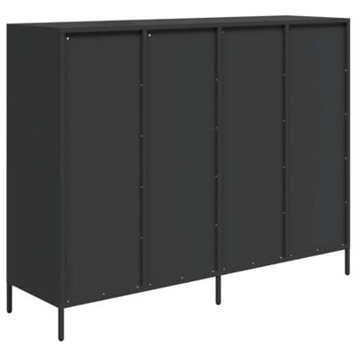 Dressoir 135x39x103,5 cm koudgewalst staal zwart