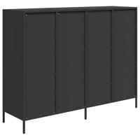 Dressoir 135x39x103,5 cm koudgewalst staal zwart - thumbnail