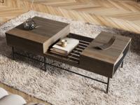 Salontafel PELOSA portland eik/zwart - thumbnail