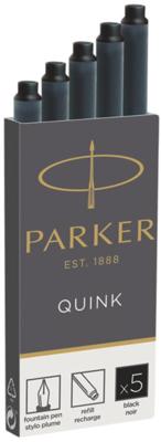 Parker Quink inktpatronen zwart, doos met 5 stuks