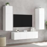 Tv-wandmeubel met LED-verlichting 60x35x41 cm wit - thumbnail