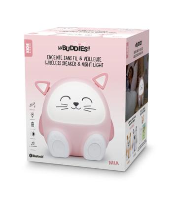 Lichtluidspreker & nachtlampje - BIGBEN - Kat - Bluetooth 5.0, 15W, Verstelbaar nachtlampje, Timer, USB-C batterij