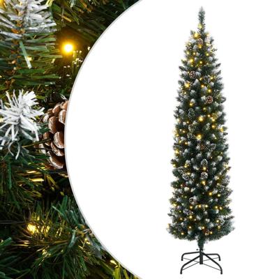 VidaXL Kunstkerstboom smal met 300 led's 180 cm