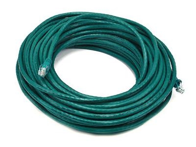 Monoprice Cat6 Ethernet-patchkabel, netwerk-internetkabel, RJ45, geëxtrudeerd, 550 MHz, UTP, zuiver blank koperdraad, 24 AWG, 22,9 m, groen