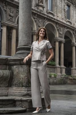 Elvira Casuals Trouser Zenzi E1 26-036 Broek 1056 Creme Melange