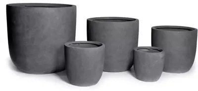 Mcollections Bloempot Egg - 54 x 51 cm - Clayfibre - Loodkleur