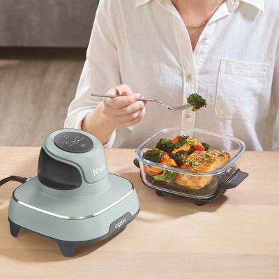 NINJA Draagbare olievrije frituurpan - CRISPI - 1,4L en 3,8L bakjes - 4 voorgeprogrammeerde programma's - 1700W - Salie
