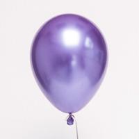 50 stuks 12 inch glanzend metalen parel latex ballonnen metallic kleur opblaasbare Air Ball Birthday Party Decor (paars) - thumbnail