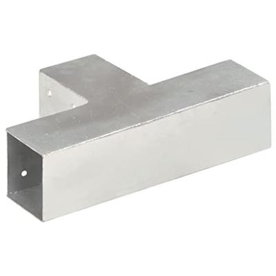VidaXL Paalverbinding t-vorm 71x71 mm gegalvaniseerd metaal - thumbnail