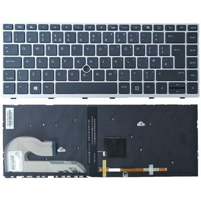 Notebook keyboard for HP EliteBook 745 840 G5 G6 big 'Enter' UK layout with backlit Notebook keyboard for HP EliteBook 745 840 G5 G6 big 'Enter' UK layout with backlit