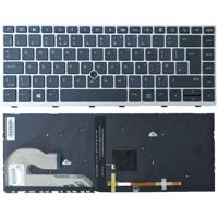 Notebook keyboard for HP EliteBook 745 840 G5 G6 big 'Enter' UK layout with backlit - thumbnail