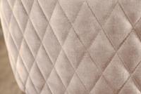 Draaibare design stoel EUPHORIA champagne grijs fluweel met armleuning metalen frame zwart - 40259 - thumbnail