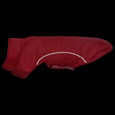 Hondenregenjas met reflecterende strips polyester rood S Hondenregenjas met reflecterende strips polyester rood S