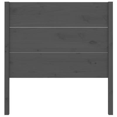 Hoofdbord 81x4x100 cm massief grenenhout grijs - thumbnail