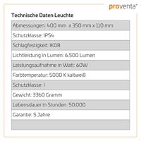 LED&apos;s Work ColorPro Bouwlamp 6000 - Realistische kleurweergave CRI97 - 5 meter snoer - IP54 - 60W - thumbnail