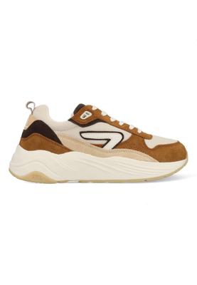 HUB GLIDE Light Beige/Off White/Cognac Mesh Dames