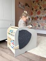 Small Foot - houten speelgoedbox olifant op wielen met zitplek - thumbnail