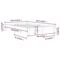 Bedframe massief grenenhout 120x200 cm - thumbnail