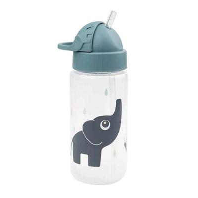 Waterfles met intrekbaar rietje DONE BY DEER blauw