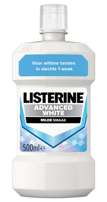 Listerine Listerine Advanced White Mild Mondwater 500 ml - whittere tanden