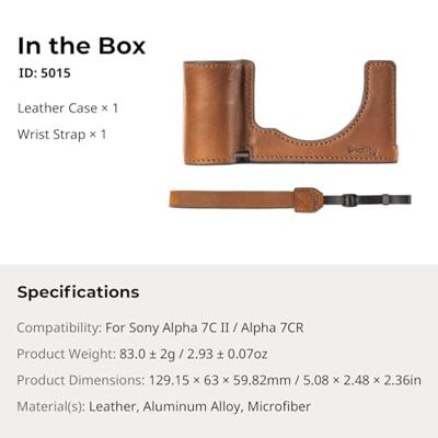 SmallRig Camera Leather Case Kit for Sony Alpha 7C II / Alpha 7CR 5015