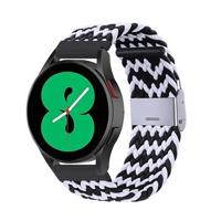 By Qubix - Braided nylon bandje - Zwart/wit - Compatible met Xiaomi Redmi Watch 5 Active/Redmi Watch 5 Lite - Compatible Xiaomi bandje - thumbnail