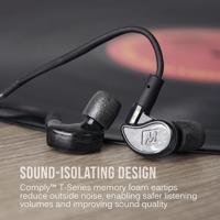 MEE audio M6 PRO In Ear oordopjes Kabel Zwart Headset, Bestand tegen zweet - thumbnail