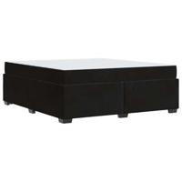 Bedframe met matras Zwart 180 x 200 cm Fluweel - thumbnail