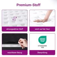 Pocketveringmatras middelhard 140x200 cm - thumbnail