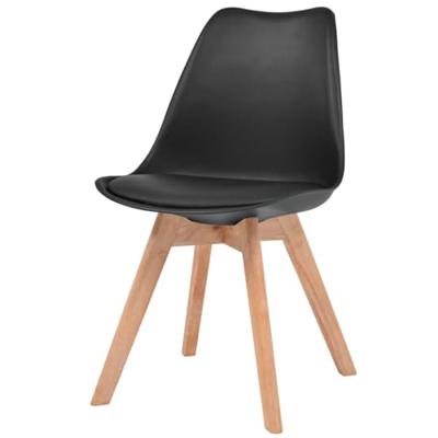 Eetkamerstoelen 4 st kunststof zwart