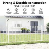 VidaXL Hecelement wit 170 x 130 cm staal - thumbnail