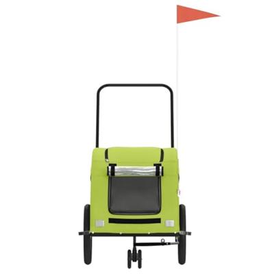 Hondenfietstrailer oxford stof en ijzer groen - thumbnail