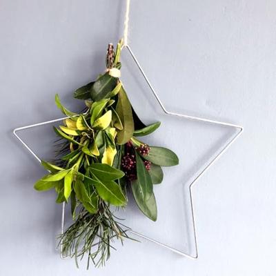 Vaessen Creative • metalen ringen set ster, maan & wolk ø32cm 3mm zilver