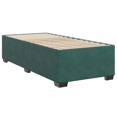 Boxspring met matras fluweel donkergroen 80x200 cm