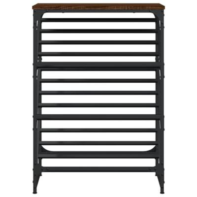 VidaXL Schoenenrek 60x30x85 cm bewerkt hout bruin eikenkleur