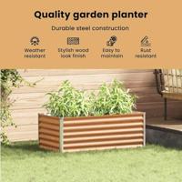 Verhoogde plantenbak 98 x 50 x 36 cm Gegalvaniseerd staal - thumbnail