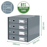 Leitz Click & Store 6049-00-95 Ladebox Zwart DIN A4 Aantal lades: 4 - thumbnail