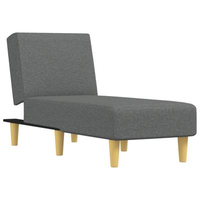 Chaise longue stof donkergrijs