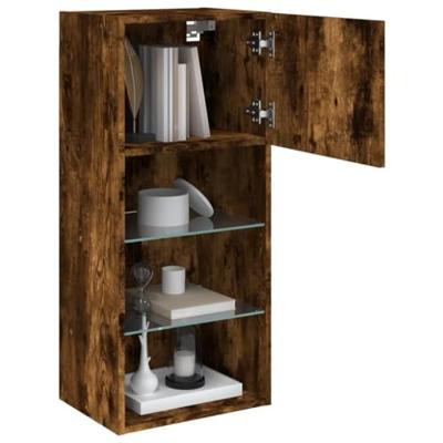 Tv-meubel met LED-verlichting 40,5x30x90 cm gerookt eikenkleur Tv-meubel met LED-verlichting 40,5x30x90 cm gerookt eikenkleur