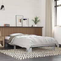 Bedframe bewerkt hout en metaal grijs sonoma eiken 75x190 cm - thumbnail