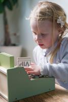 Dantoy Houten kassa 17-delig in doos - thumbnail