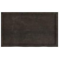 Wandschap behandeld massief eikenhout donkerbruin - thumbnail