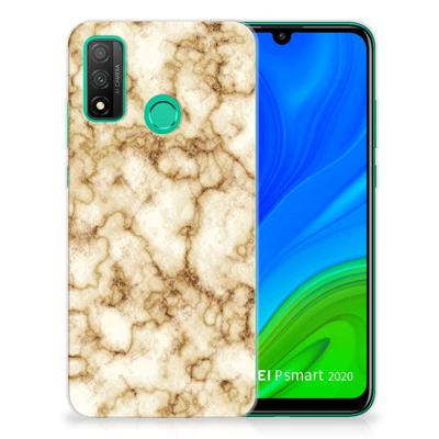 Huawei P Smart 2020 | TPU | Siliconen hoesje | Marmer Goud Huawei P Smart 2020 | TPU | Siliconen hoesje | Marmer Goud