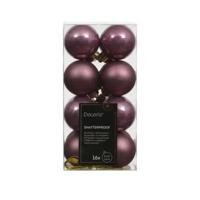 Kerstbal kunststof d4 cm pink 16 st Decoris - Decoris - thumbnail