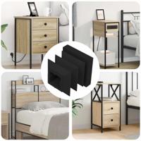 VidaXL Einddoppen 10909 pcs zwart 15 x 15 x 15 mm pp - thumbnail