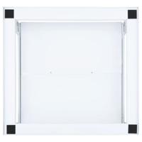 Wasmachineverhoger met uittrekbaar schap wit - thumbnail