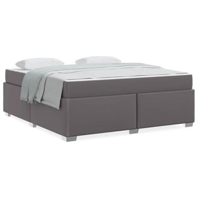 Bedframe Grijs 180 x 200 cm Kunstleer