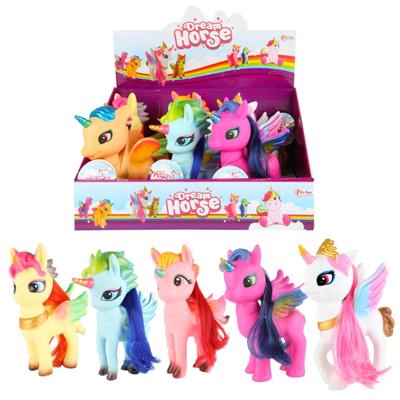 Toi-Toys Toi toys eenhoorn lang haar 19cm