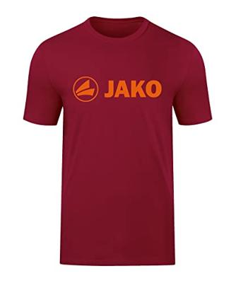 JAKO 6160 T-Shirt Promo - Wijnrood/Fluo Oranje - XL